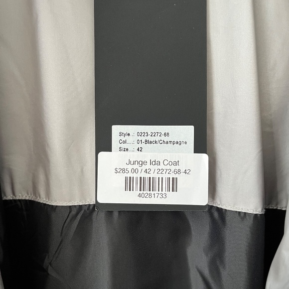 Junge coat. Champagne and Black. NWT - Picture 3 of 14